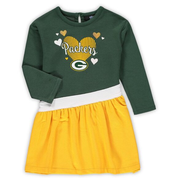 NFL Baby Team Apparel Infant Girl's Green Bay Packers Dress ~ 12 Months - Picture 1 of 5